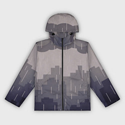 Ветровка с капюшоном женская Вечерний дождь, цвет: 3D-черный