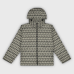 Ветровка с капюшоном женская Оливковый пёстрый полосы узоры, цвет: 3D-черный