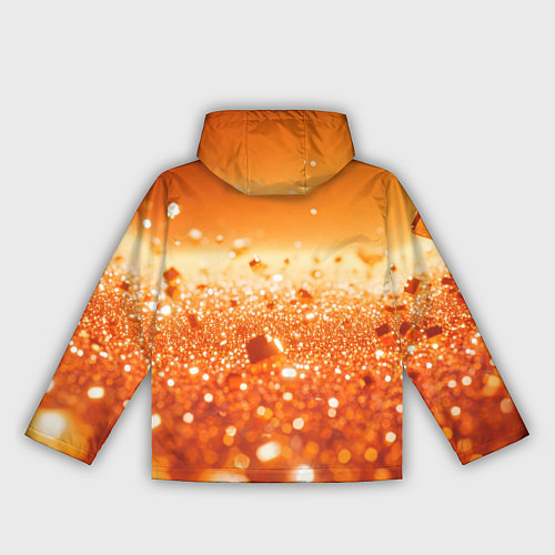Женская ветровка Оранжевые блестящие частицы текстура / 3D-Черный – фото 2