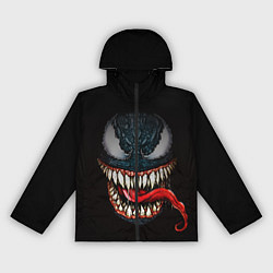 Ветровка с капюшоном женская Веном зубастый, цвет: 3D-черный