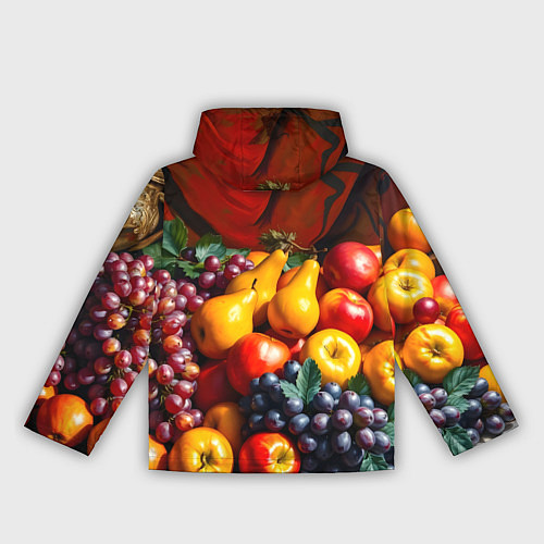 Женская ветровка Фруктовый натюрморт / 3D-Черный – фото 2