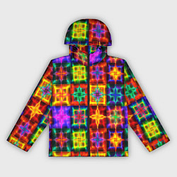 Ветровка с капюшоном женская Неоновое стекло абстракция, цвет: 3D-черный