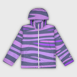 Ветровка с капюшоном женская Лавандовые волны, цвет: 3D-белый