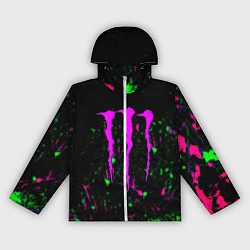 Ветровка с капюшоном женская Monster energy splash color, цвет: 3D-белый