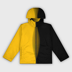 Женская ветровка Чёрно-жёлтый пополам с переходом
