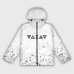 Ветровка с капюшоном женская Ведьмак брызги красок, цвет: 3D-черный