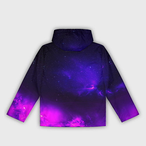Женская ветровка Космонавт в неоновых облаках / 3D-Черный – фото 2