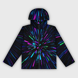 Ветровка с капюшоном женская Neon rods, цвет: 3D-черный