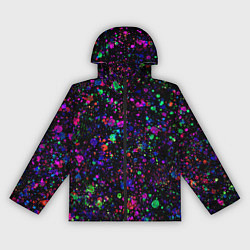 Ветровка с капюшоном женская Чёрный с разноцветными брызгами, цвет: 3D-черный