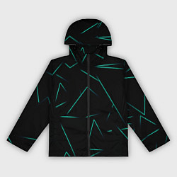 Ветровка с капюшоном женская Color turquoise line, цвет: 3D-черный