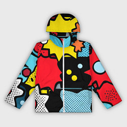 Ветровка с капюшоном женская Поп абстракция, цвет: 3D-белый