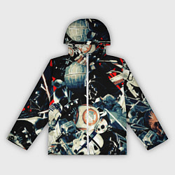 Ветровка с капюшоном женская Звездные войны персонажи, цвет: 3D-белый