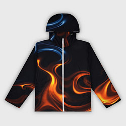 Ветровка с капюшоном женская The color is fire orange, цвет: 3D-белый