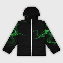 Ветровка с капюшоном женская Color green abstraction, цвет: 3D-белый