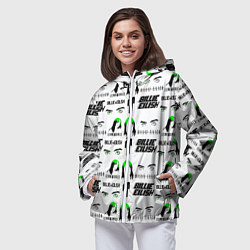 Ветровка с капюшоном женская Billie Eilish singer, цвет: 3D-белый — фото 2
