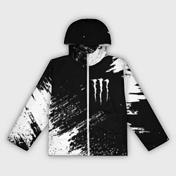 Ветровка с капюшоном женская Monster energy белые краски, цвет: 3D-белый