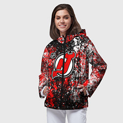 Ветровка с капюшоном женская New Jersey Devils NHL black, цвет: 3D-черный — фото 2