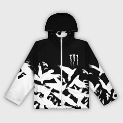 Ветровка с капюшоном женская Monster energy crow, цвет: 3D-белый