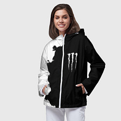 Ветровка с капюшоном женская Monster energy краски белые, цвет: 3D-белый — фото 2