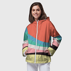 Ветровка с капюшоном женская Спектр июнь, цвет: 3D-белый — фото 2