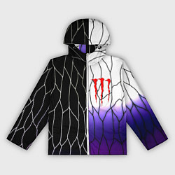 Ветровка с капюшоном женская Monster energy steel, цвет: 3D-белый