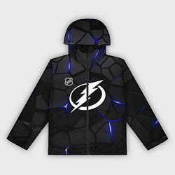 Ветровка с капюшоном женская Тампа Бэй Лайтнинг - плиты, цвет: 3D-черный