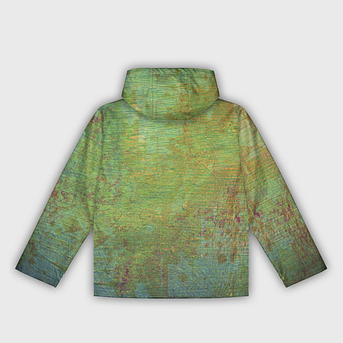 Женская ветровка Абстракция - green oil stain / 3D-Черный – фото 2