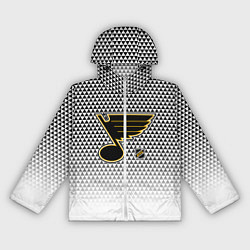 Ветровка с капюшоном женская Сент Луис Блюз - белый градиент, цвет: 3D-белый