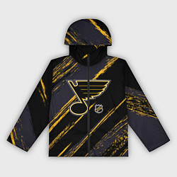 Ветровка с капюшоном женская Сент Луис Блюз - агрессивная текстура, цвет: 3D-черный