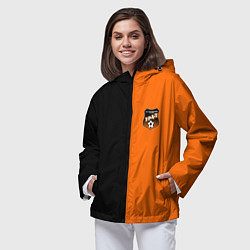 Ветровка с капюшоном женская ФК Урал - два цвета, цвет: 3D-черный — фото 2