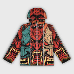 Ветровка с капюшоном женская Demons Oni - neuroart, цвет: 3D-белый