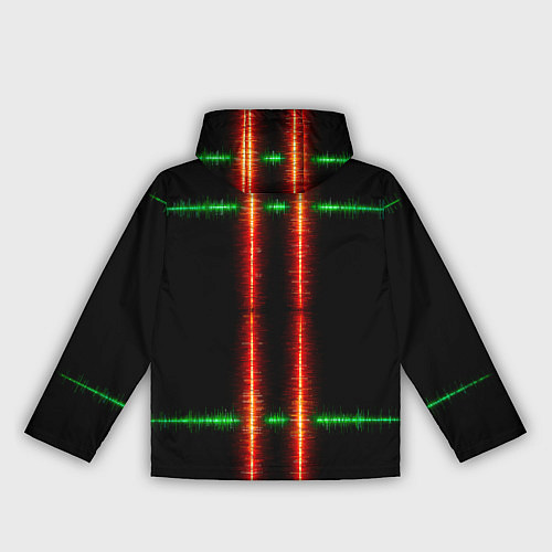 Женская ветровка Color black green red lines / 3D-Черный – фото 2