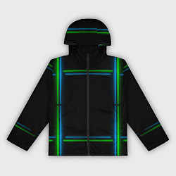 Ветровка с капюшоном женская Neon green light blue, цвет: 3D-черный