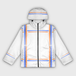 Ветровка с капюшоном женская Neon white orange blue, цвет: 3D-черный