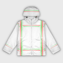 Ветровка с капюшоном женская Neon light green red, цвет: 3D-белый