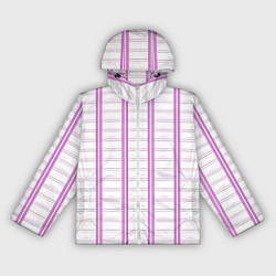Женская ветровка Color white cage pink line