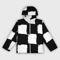Женская ветровка Черные квадраты в виде шахматной доски