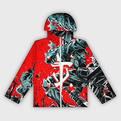 Ветровка с капюшоном женская Doom samurai steel, цвет: 3D-белый