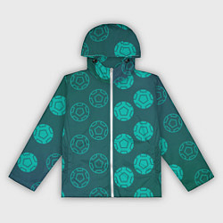 Ветровка с капюшоном женская Спортивные мячи, цвет: 3D-белый