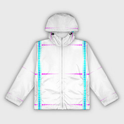 Женская ветровка Color white blue pink stripes