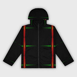 Женская ветровка Color black green orange stripes