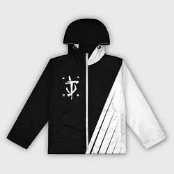 Ветровка с капюшоном женская Doom white geometry, цвет: 3D-белый