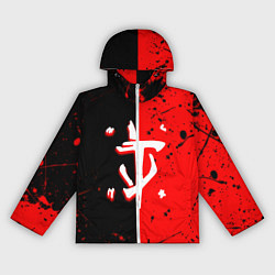 Ветровка с капюшоном женская Doom текстура краски, цвет: 3D-белый