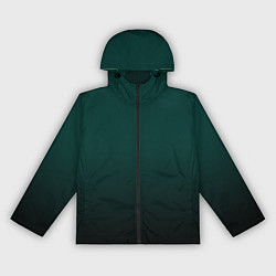 Ветровка с капюшоном женская Тёмный изумруд, цвет: 3D-черный