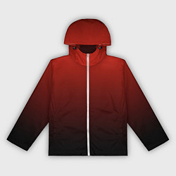 Ветровка с капюшоном женская Red gradient, цвет: 3D-белый