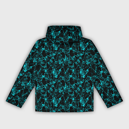Женская ветровка Голубой с черным абстрактный узор / 3D-Черный – фото 2