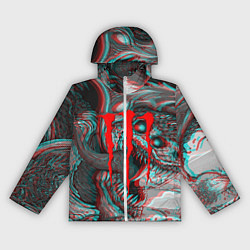 Ветровка с капюшоном женская Monster energy glitch, цвет: 3D-белый