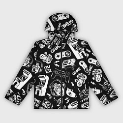 Ветровка с капюшоном женская Retro gamer pattern, цвет: 3D-черный