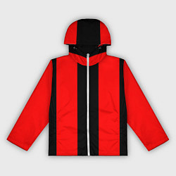 Ветровка с капюшоном женская Color red and black, цвет: 3D-белый