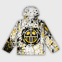 Ветровка с капюшоном женская Пираты сердца - Ван Пис, цвет: 3D-белый